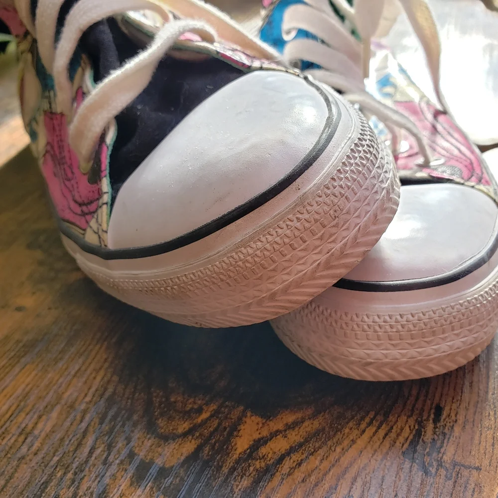Airwalk multi color Converse vans skater hi tops 90s y2k neon canvas sho… - Picture 3 of 10
